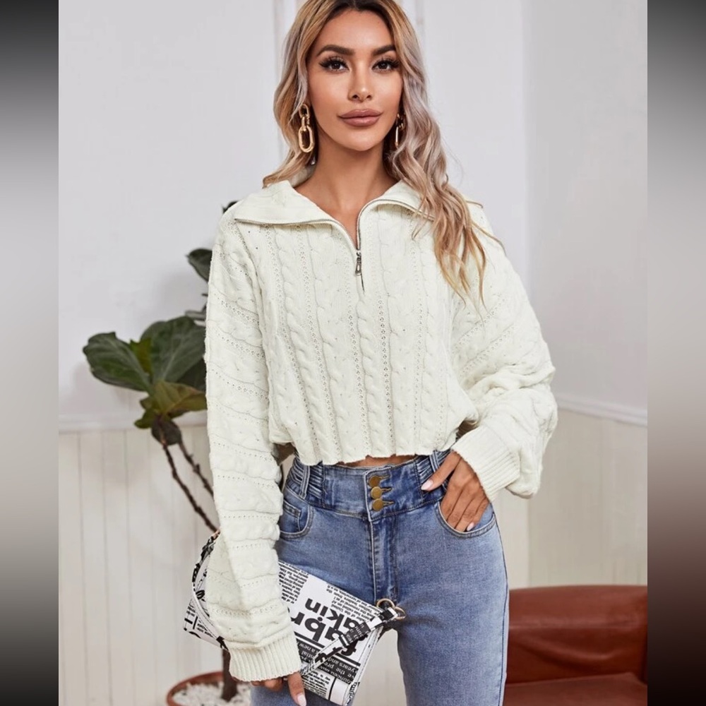 SHEIN cable knit sweater